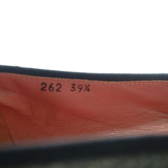 Alaia Leather Crackle Pewter Metallic Bow Ballet Flats Size 39.5 - Picture 8 of 14